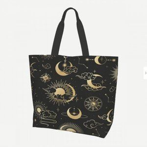 Sun moon star Reusable Grocery Shopping Bag Tote Bag Collapsible Washable